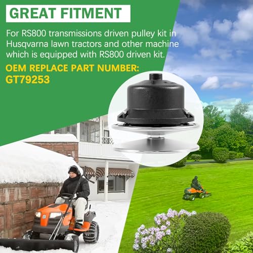 GT79253 General Transmission Driven Kit RS800 Driven Pulley Kit Replacement Part for Husqvarna Lawn Mowers Tractors 587086701 21549032 - Image 3
