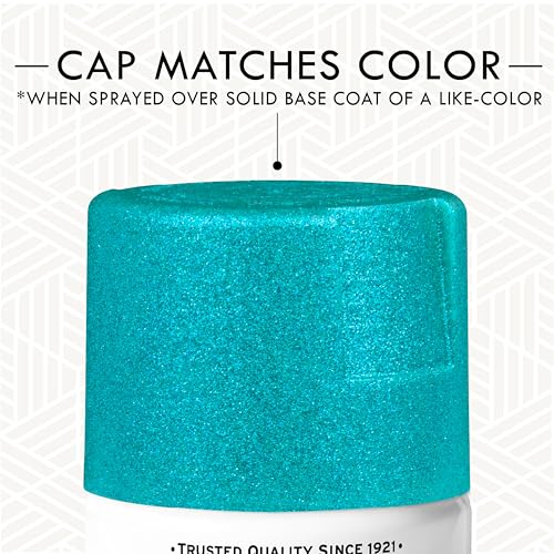 Image of Rust-Oleum 302573-6PK Specialty Glitter Spray Paint, 10.25 Oz, Turquoise, 6 Pack