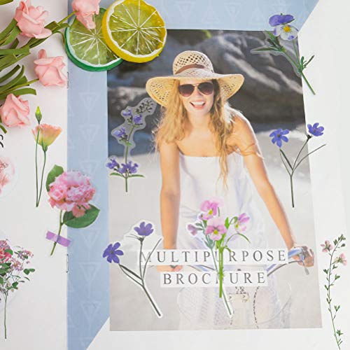 80 Pcs Flower Stickers, Self-Adhesive Floral Style Paper Stickers for Scrapbook Letters Wall Notebook Card Window Making DIY (Style 1) steampunk buy now online