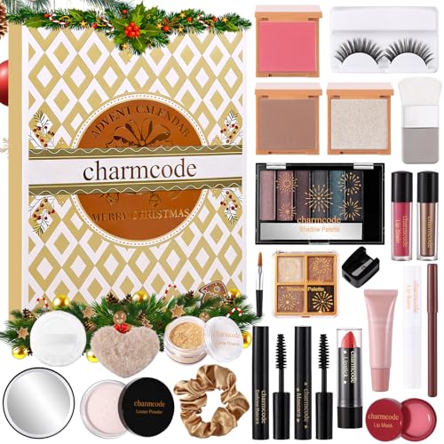 Calendrier de l'Avent de 24 jours avec kits de maquillage complets pour femme