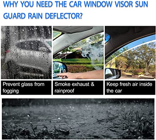 Car Door Window Visor Wind Rain Sun Smoke Guard Deflector Vent Shade Raincoat For Land Rover Defender 90 110 2020-2022 Side Window Deflector Accessories (For Defender 110 (4Pcs)) #TOP3