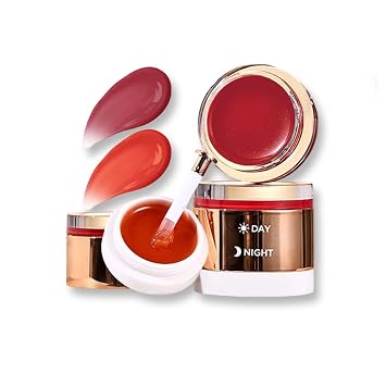 Glossy Lip Balm, Midnight Sun Lip Mask, 2 in 1 Lip Care for Day and Night,Softer Fuller Lips by Natural Lip Enhancer