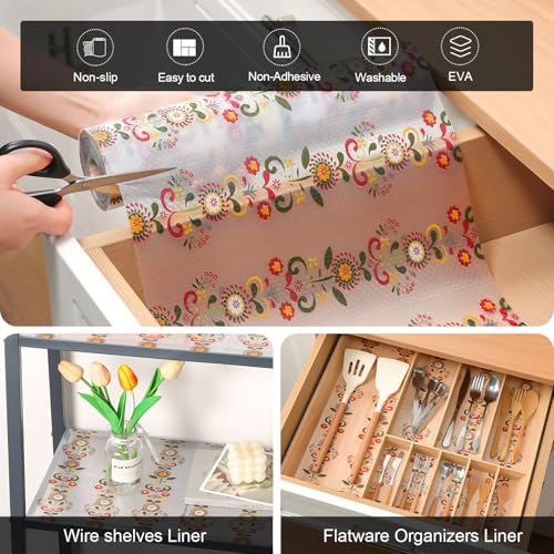 Cooyes Shelf Liner Non-Adhesive Cabinet Drawer Liner for Kitchen17.5 x78.7 - image 6