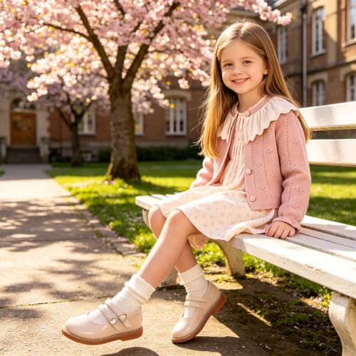 Image of GINFIVE Toddler Girls Mary Jane School Oxford Dress Flat Shoes for Wedding