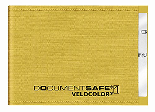 VELOFLEX 3271310 - Document Safe Kartenhülle, Kreditkartenhülle, RFID/NFC-Schutz, RFID-Blocker, 90 x 63 mm, gelb, 1 Stück