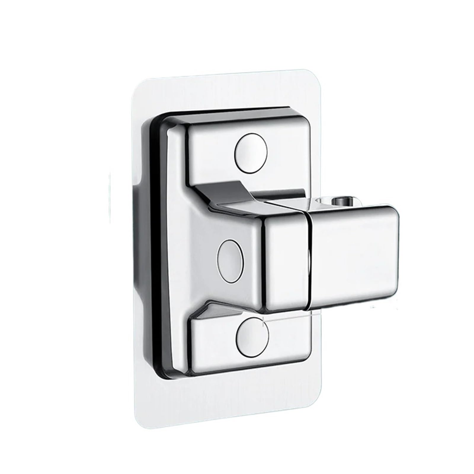 Djskldf Sliver Shower Head Holder Shower Head Holder Wall Mounted Punch-Free Household Adjustable Mounting Bracket Self-Adhesive Bathroom Accessories(Sliver)