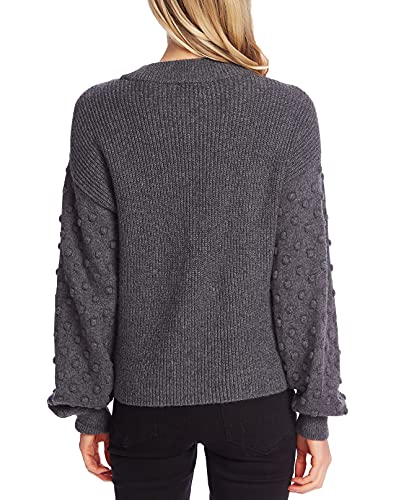Cece Women's 3D Polka Dot Sweater (Xl, Heather Grey) #TOP1