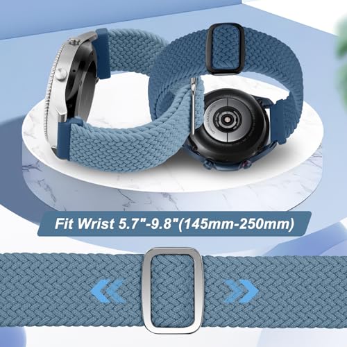 Image of 2 Pack 18mm Braided Bands Compatible with Garmin Venu 4 41mm, Venu 3S /Venu 2S, Vivoactive 4S, Quick Release Adjustable Band for Garmin Forerunner 255s /Forerunner 265s