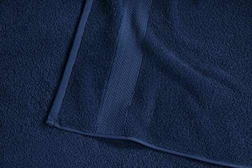 Lane Linen 24 Piece Bathroom Towels - 100% Cotton Towel Set, Absorbent Towels, 2 Extra Large Bath Sheet, 4 Bath Towels, 6 Hand Towel, 8 Wash Cloths For Your Body And Face,4 Fingertip Towel - Denim #TOP1