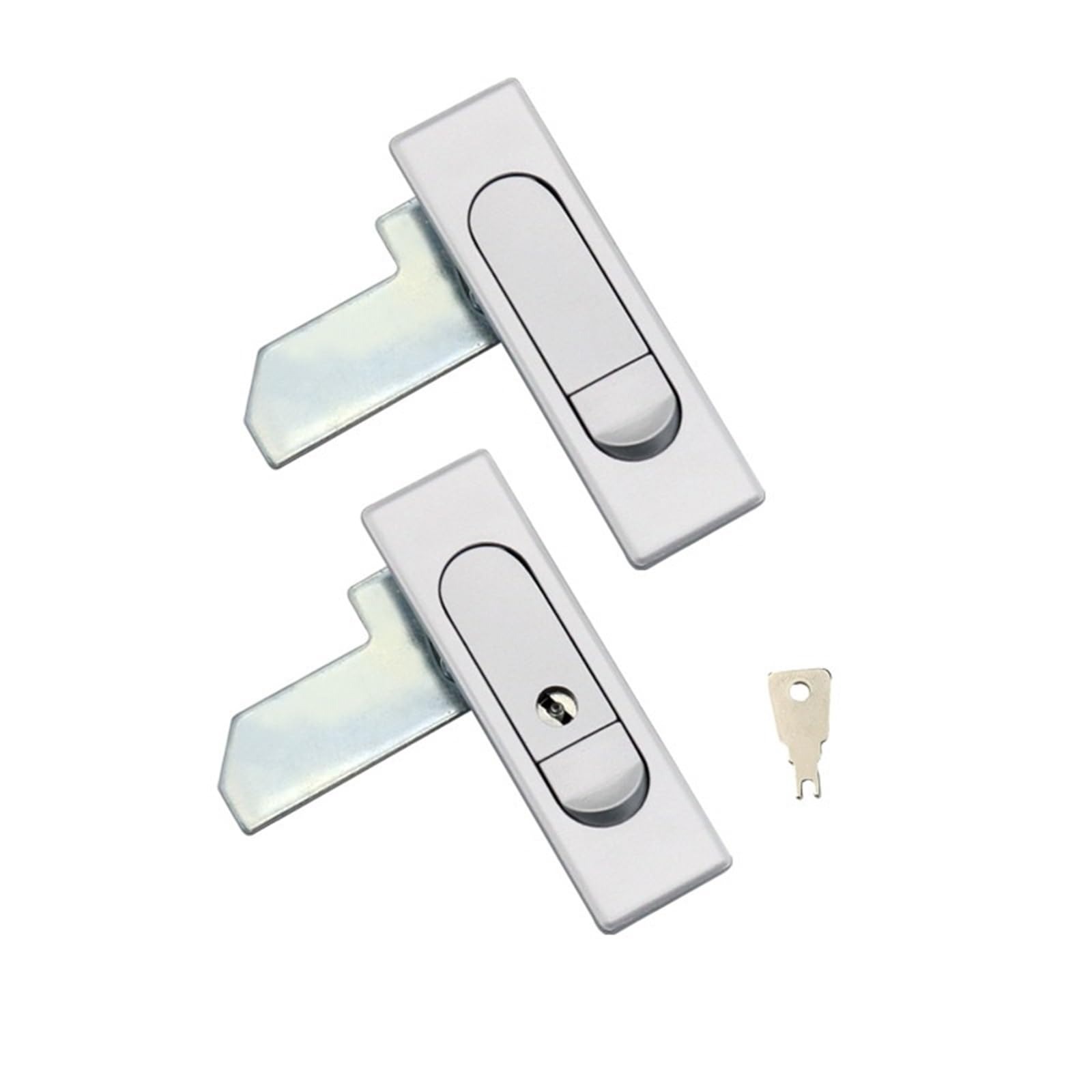 Sxolcoufoh With Key Zinc Alloy Flat Lock Electrical Cabinet Door Locks Pop-Up Chassis Industrial Hardware 1Pcs
