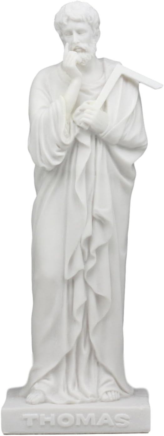 Ebros Bertel Thorvaldsen Copenhagen Museum Reproduction of Jesus' Twelve Apostles and Disciples Statue 8" Tall Inspirational Christian Catholic Figurine (Apostle Thomas The Doubter)