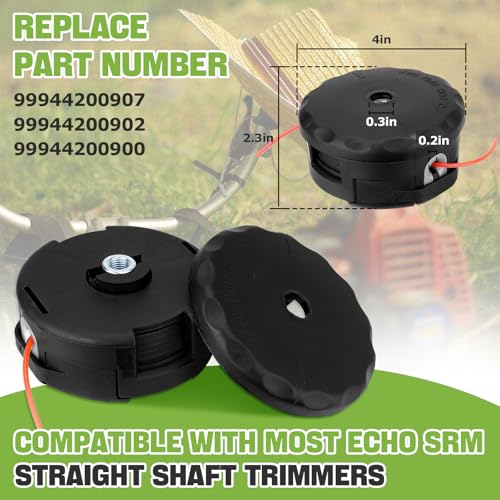 5-Pack Trimmer Head for String Trimmers Weed Eaters Compatible with Echo Speed Feed 400 Straight Shaft SRM-225 SRM-230 SRM210 Echo PAS210 PAS211 PAS225 SHINDAIWA T195S T220 T222 Replace#99944200907