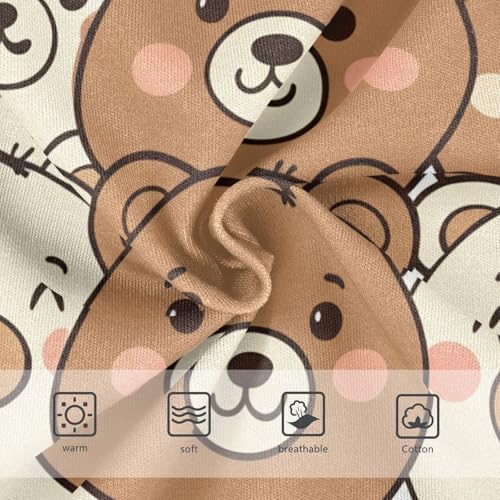Cute Teddy Bears Brown Little Girl Panties Girls Underwear Toddler Cotton Animal Briefs Girls Undies 2t3