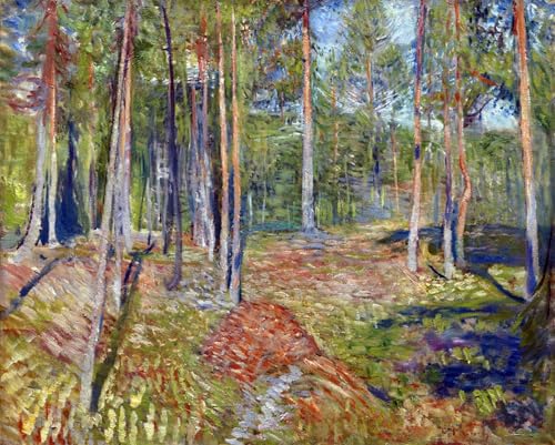 Peinture de forêt de pins Edvard Munch pour déco de chambre cocooning