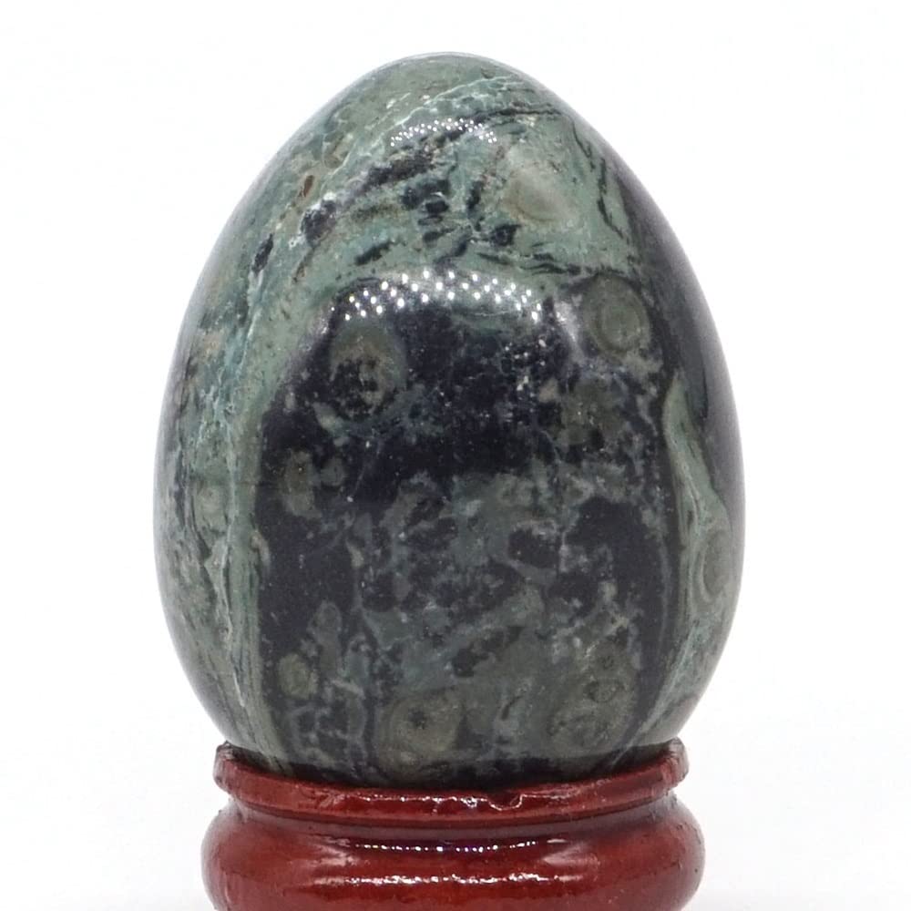 casa meditazione Piedras de cristal de 30x40mm, huevo naturale, Reiki Gema Minerale, artesanía, decoración del hogar, regalo (colore : Kambaba Jasper, Taglia: 5 PZ)