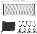 MICTUNING 2-Layer Heavy Duty SUV Truck Cargo Net, 44 x 15 Inch Universal Bed Net with Hooks, Adjustable Highly Elastic Storage Organizer Mesh Net Compatible for Pickup Truck SUV