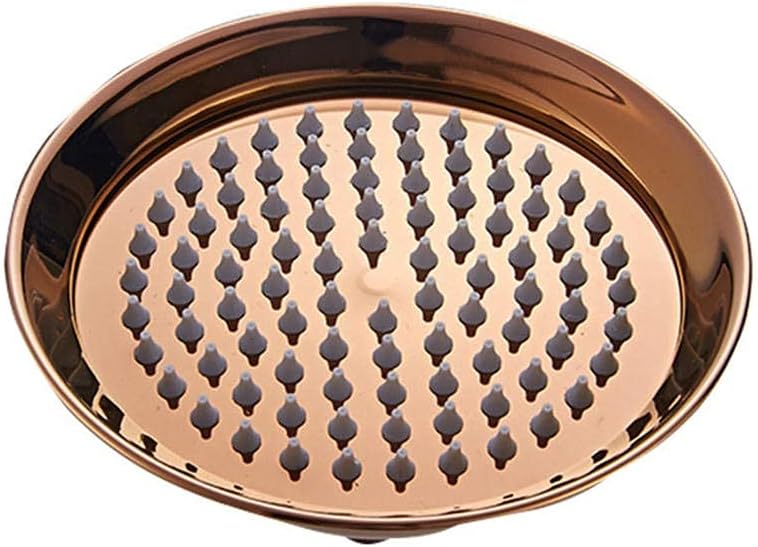 LUNEZY Shower Kits with Overhead Shower, Copper Round Rain Shower Head Ceramic Handle Multifunctional Lifting Shower Mixer Set-Golden