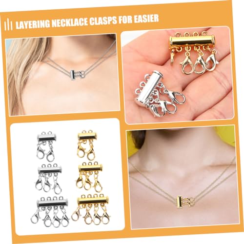 Collier de séparation magnétique ajustable fermoir de superposition pour bijoux 5 sets - 7