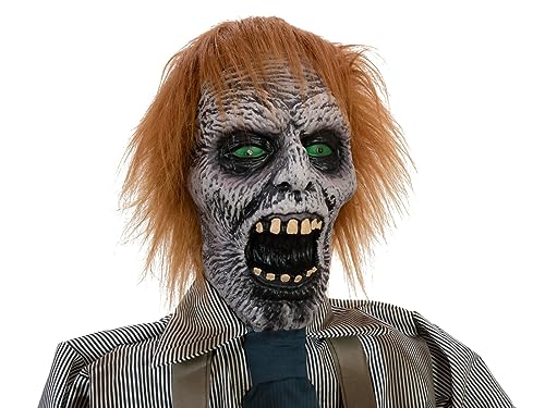 EUROPALMS Halloween Figur Zombie mit Kettensäge, animiert, 170cm | Animierte Figur mit Licht- und Soundeffekten