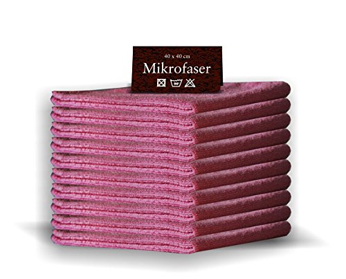 20 x panni in microfibra rosa 40 x 40 cm qualità professionale Gastro panno in microfibra