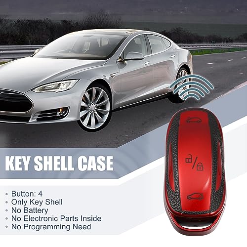 Coque silicone rouge Tesla X eviter rayures clef intelligente Unifizz - 4