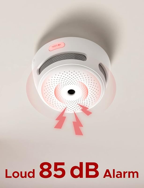 X-Sense Wi-Fi Füstérzékelő Otthonra Cserélhető Elemmel, Okos Tűzjelző Riasztó Mobil Alkalmazással, EN 14604 Szabvány, XS01-WX