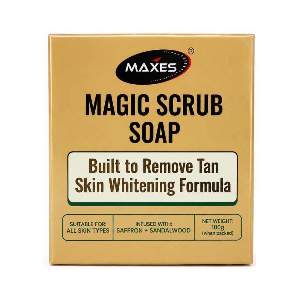 MAX-ES Magic Scrub Soap | With Saffron & Sandalwood | Daily Cleansing Soap for Skin Care | Gently Exfoliates & Helps Refresh Skin | Suitable for All Skin Types | 100 Gms-image-49
