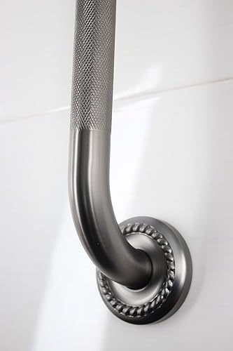 Miniatura 7 de Barra de agarre de ducha de baño texturizada, pasamanos de bañera de 16 pulgadas, reposabrazos de seguridad de construcción resistente, disponible
