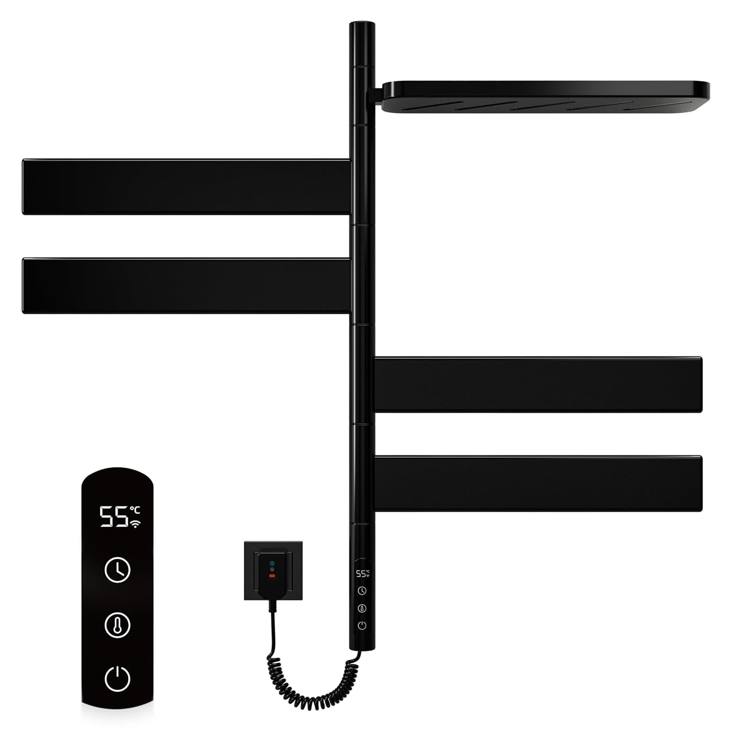 Calentador de toallas WiFi para baños modernos y organizados