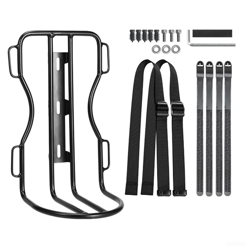Aleación de aluminio frontal, soporte de horquilla y bolsa de bicicleta impermeable de 10 L, alforja de manillar de nailon, para bicicleta de carretera, soporte de scooter de bicicleta eléctrica
