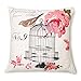 Be-you-tiful Home AH703 Käfig-Vogelkissen, Elfenbeinfarben/Rosa