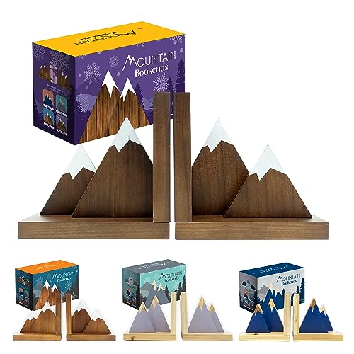 Image of Mountain Book Ends for Kids Room - Unassembled Woodland Bookends for Kids Book Ends, Mountain Decor, Mountain Nursery Decor, Toddler Bookends, Kids Bookends, Wood Book Ends Kids, Nursery Bookends