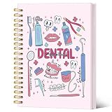 SJDFCSA Pink Dental Assistant Notebook Journal, Dental Assistant Gifts Journal for Women, Dentist Gift, Pink Office Supplies, Preppy Dentist Spiral Notebook 5.5x8.3 Inch