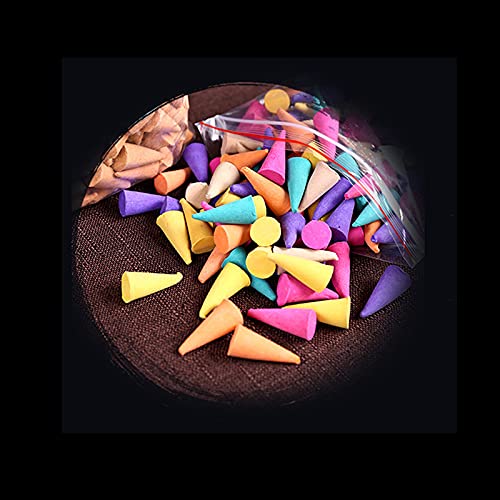 130Pcs Fragrant Natural Incense Sandalwood Cone Pagoda Fragrance Indoor Aromatherapy Kitchen,Restroom,Bathroom Incense, (Sandalwood) #TOP4