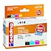 Produktbild edding Druckerpatrone EDD-414 - Multipack 4 - Schwarz, Cyan, Magenta, Gelb - 1x 9 ml + 3x 6,5 ml - Reichweite 1x 200 3x 185 Seiten - Ersetzt Epson T1281/T1282/T1283/T1284