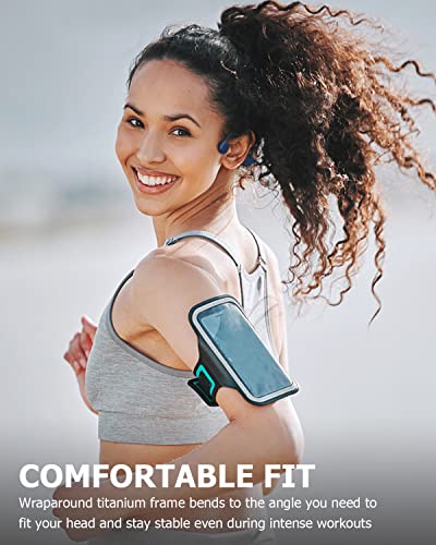 SANOTO Knochenschall Open Ear Kopfhörer Bluetooth 5.0 Sport Bone Conduction Kabellos IPX7 wasserdichte Schweißfeste Sportkopfhörer für Läufer Fahrrad Radfahren Fitness – Bild 6
