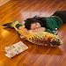 Imagen de XICHEN Almohada gigante 3D de peluche con forma de pez suave