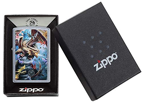 Encendedor de bolsillo Zippo Dragones coloridos cromado miniatura 6