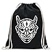 Kiwistar Diable Fun Sac à Dos Sport Sac de Remise en Forme Gymbag Shopping Coton avec Cordon