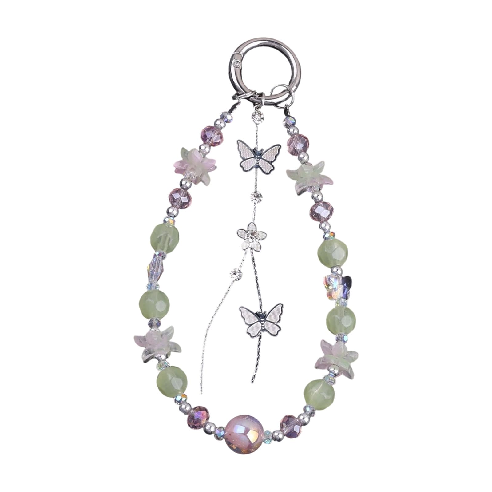 Tsophreniq Trendy Crystal Butterfly Keychain Pendant Charm for Girls and Women Perfect for Decorating Purses and Backpacks Trendy Accessory