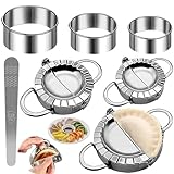 Ravioli Former,7 Stück Edelstahl Knödel Ravioliformer Set,Teigtaschenformer, Ravioli Aussteche, Zur Herstellung Von Ravioli Piroggen