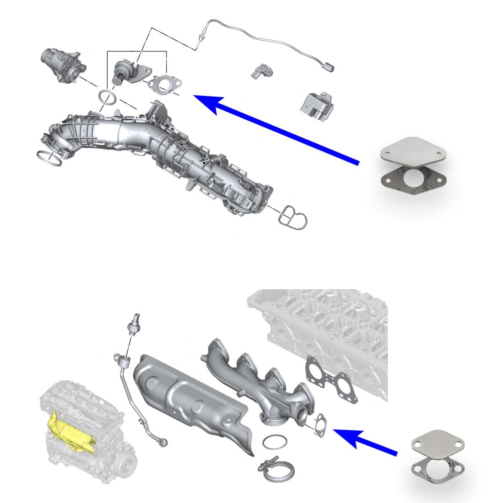 Valvola EGR + Kit Eliminazione Radiatore EGR per motori Diesel BMW 2.0 B47