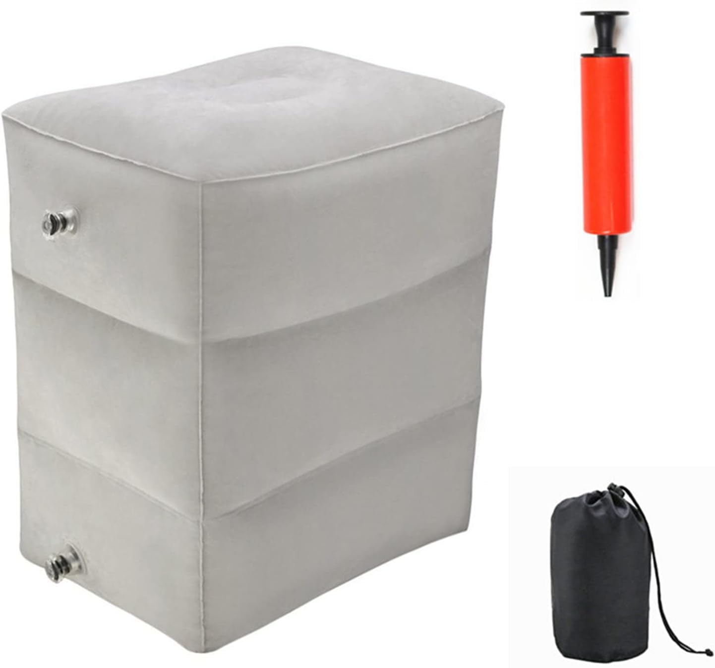 Arabest Inflatable Travel Foot Rest Pillow,Multi-Function Adjustable Heights Travel Pillow,Portable 3 Layers Travel Pillow Foot Rest,for Kids Sleeping and Leg Rest Pillow for Trains Bus Car