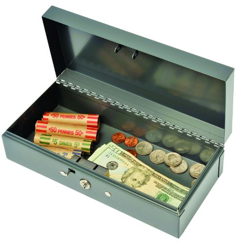 Steelmaster Cash Box with Lock, 1 Each (2212CBGY)