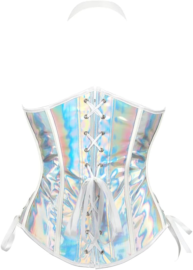 Women's Fashion PU Leather Steampunk Underbust Corset Bustier Top