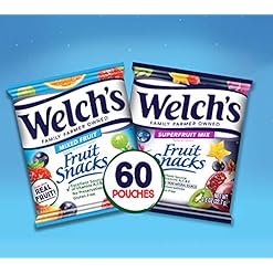 Alternative view of Welch's Fruit Snacks, Mixed Fruit & Superfruit Bulk Variety Pack, Perfect for School Lunches, Gluten Free, 0.8 oz Individual Single Serve Bags (Pack of 60)