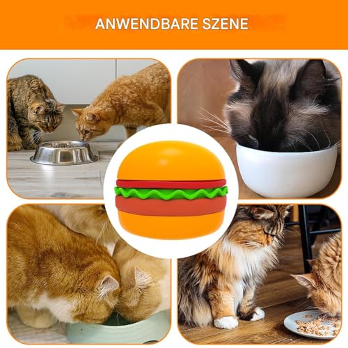 Gamelle pour chien design hamburger avec jeu de léchage interactif - 5