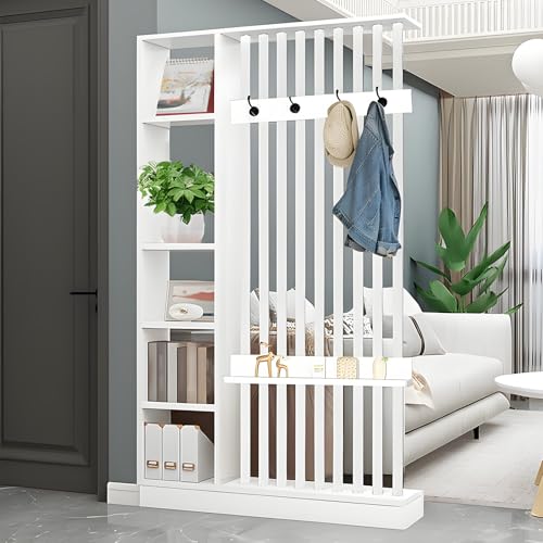 47.2IN Wall Room Divider - Freestanding Wood Room Divider with