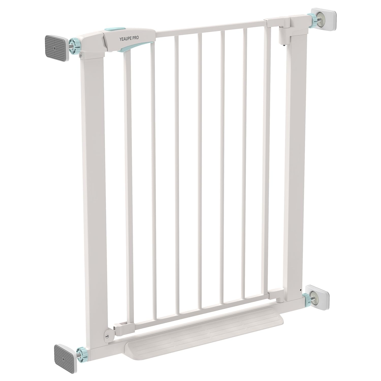 YEAUPE PRO Barrera de Seguridad Niños Escalera a Presión 74–78 CM, Puerta Seguridad Bebés, Valla Seguridad Infantil Sin Taladros, Apta como Vallas para Perros - Cierre Manual - para Interior - Blanco
