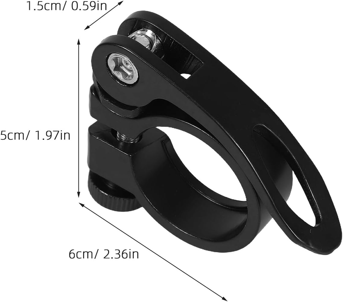BESTonZON 3pcs Aluminum Alloy Bike Seatpost Clamp 28.6mm Quick Release Seat Clamp for Road Bikes Cycling Accessory with Stable Locking Suitable for Fixie